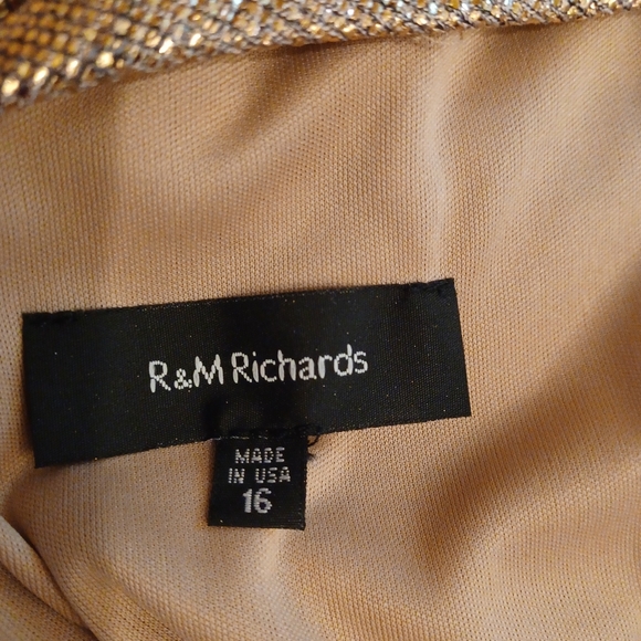 NWT Metallic Rose Gold R&M Richards long dress - Picture 6 of 11
